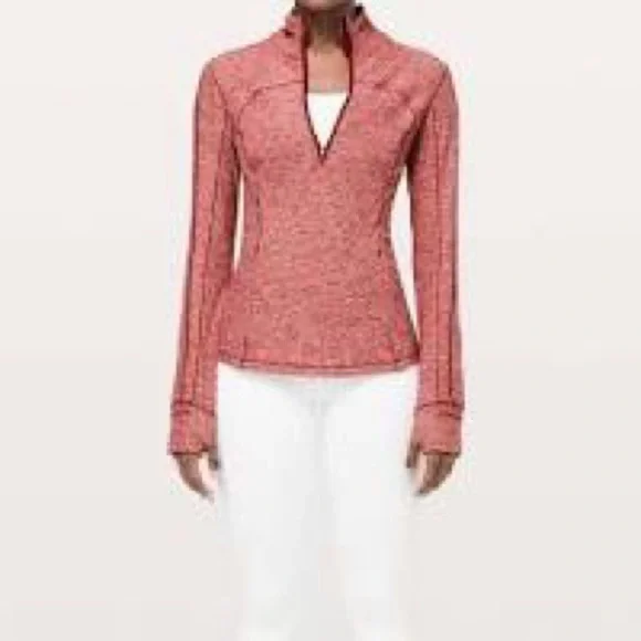 Lululemon Run Briskly 1/2 Zip Heathered Rulu Long Sleeve Pullover - Picture 3 of 10